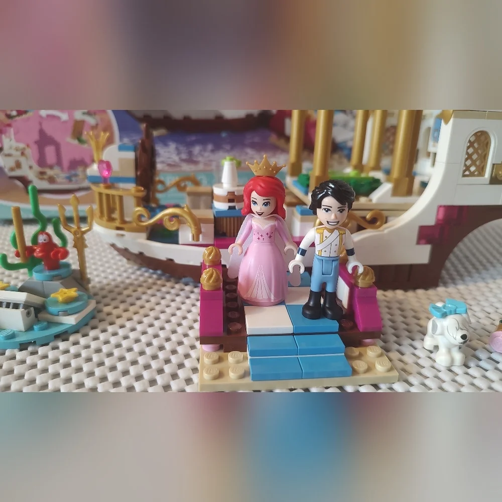 Lego Disney 41153 Ariel's Royal Celebration Boat Building Toy Set Little Mermaid